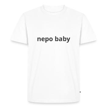 nepo bébé 1 - T-shirt Premium bio Homme - blanc - Devant - Nico (187cm)