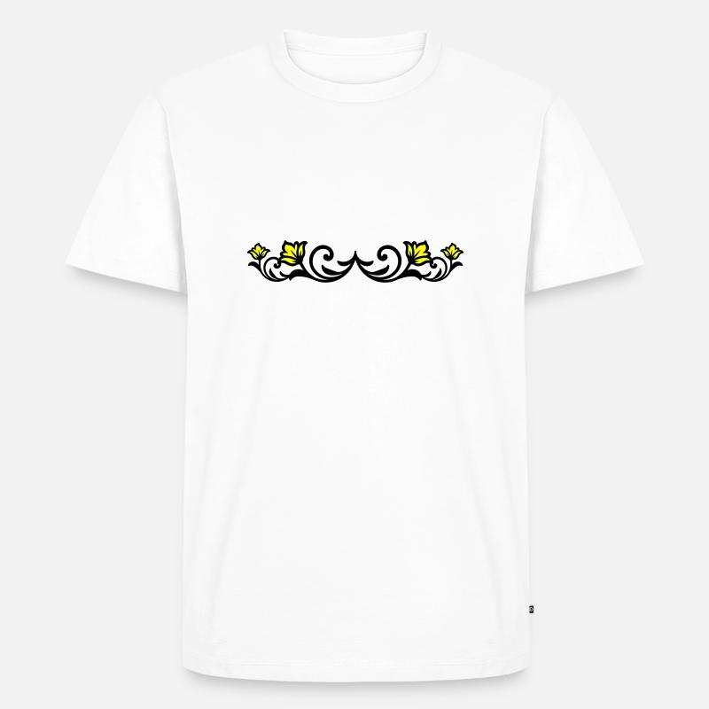 Floral Element - Männer Premium Bio T-Shirt - Weiß