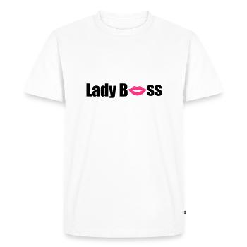 Lady Boss - Men's Premium Organic T-Shirt - white - Front - Nico (187cm)