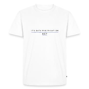 Data Minimisation day - Men's Premium Organic T-Shirt - white - Front - Nico (187cm)