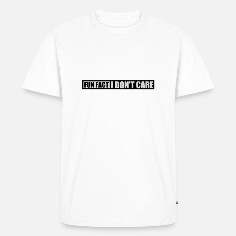 I dont care fact - Männer Premium Bio T-Shirt - Weiß