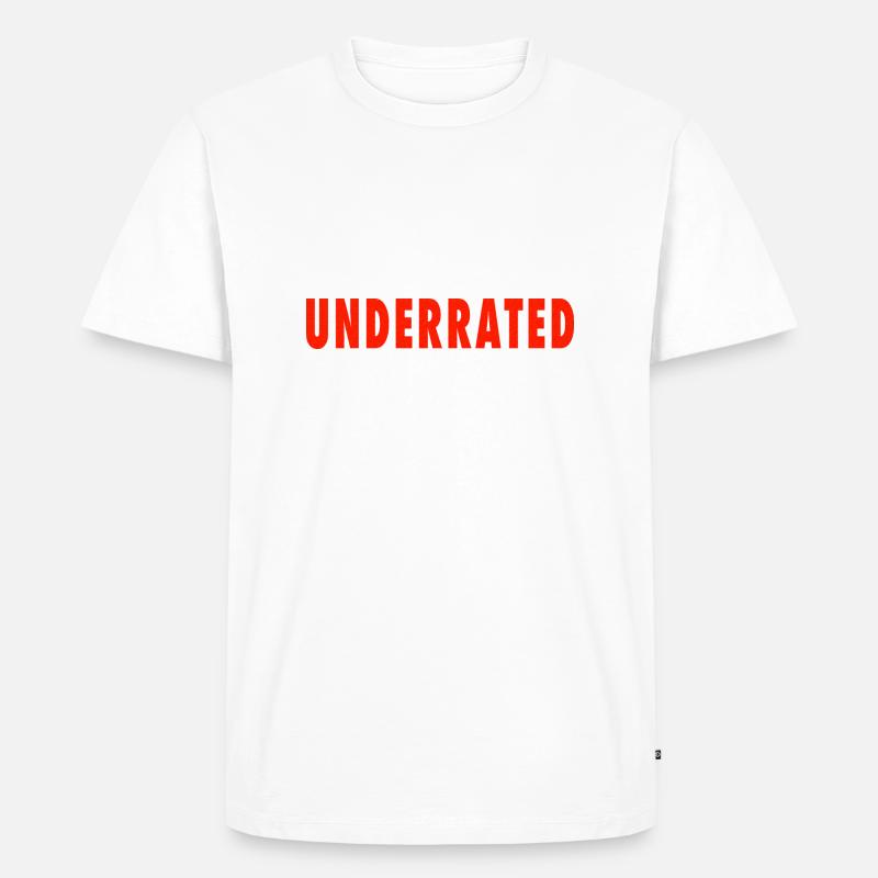 underrated - Männer Premium Bio T-Shirt - Weiß