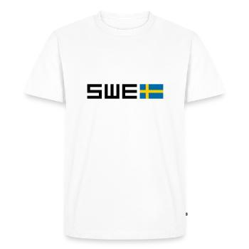 Sweden - Men's Premium Organic T-Shirt - white - Front - Nico (187cm)