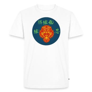 Tiger_wild - T-shirt Premium bio Homme - blanc - Devant - Nico (187cm)