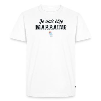 I will be godmother / future godmother - Men's Premium Organic T-Shirt - white - Front - Nico (187cm)