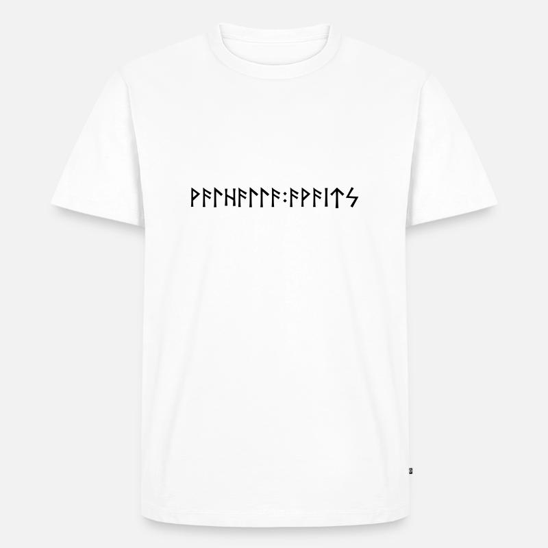 Walhalla Awaits - Rune écrit - T-shirt Premium bio Homme - blanc