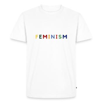 Feminism - T-shirt Premium bio Homme - blanc - Devant - Nico (187cm)