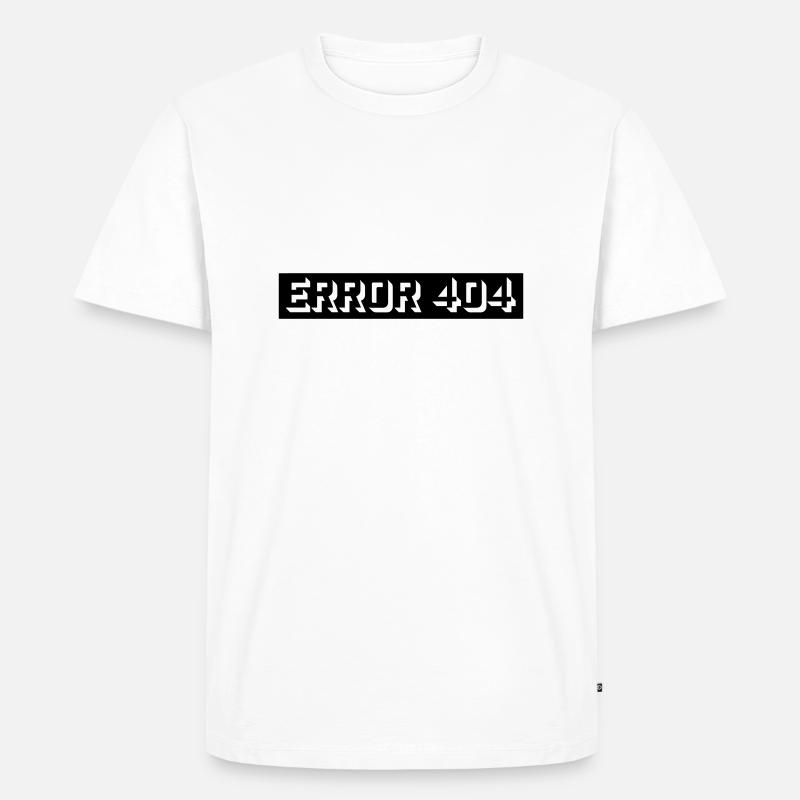 404 Meldung Error Computer - Männer Premium Bio T-Shirt - Weiß