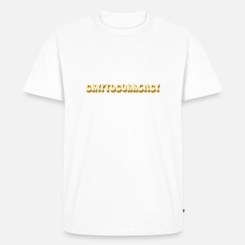 Cryptocurrency Retro - Männer Premium Bio T-Shirt - Weiß