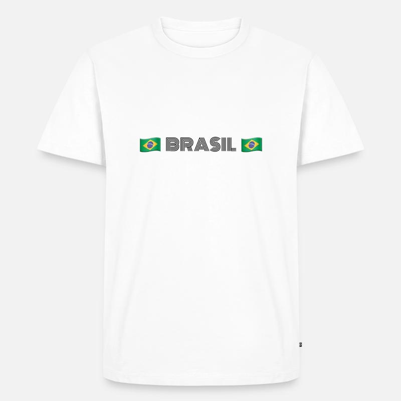 BRASIL - Männer Premium Bio T-Shirt - Weiß