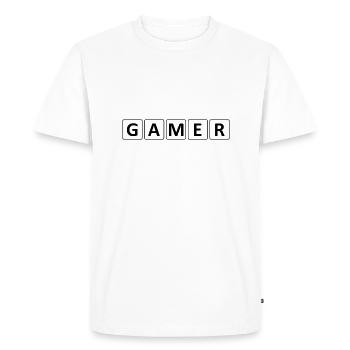 Game Gaming PC - Men's Premium Organic T-Shirt - white - Front - Nico (187cm)