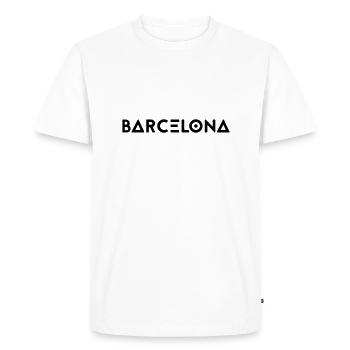 BARCELONE - T-shirt Premium bio Homme - blanc - Devant - Nico (187cm)