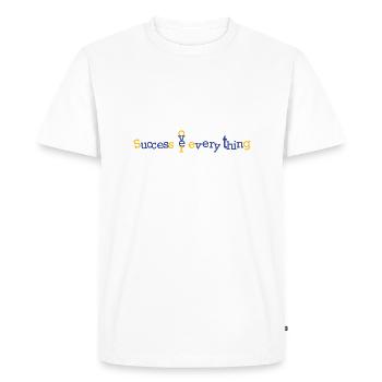 Success over Everything - Men's Premium Organic T-Shirt - white - Front - Nico (187cm)