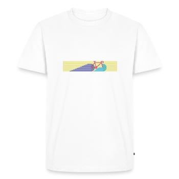 Single Speed Bike - Men's Premium Organic T-Shirt - white - Front - Nico (187cm)