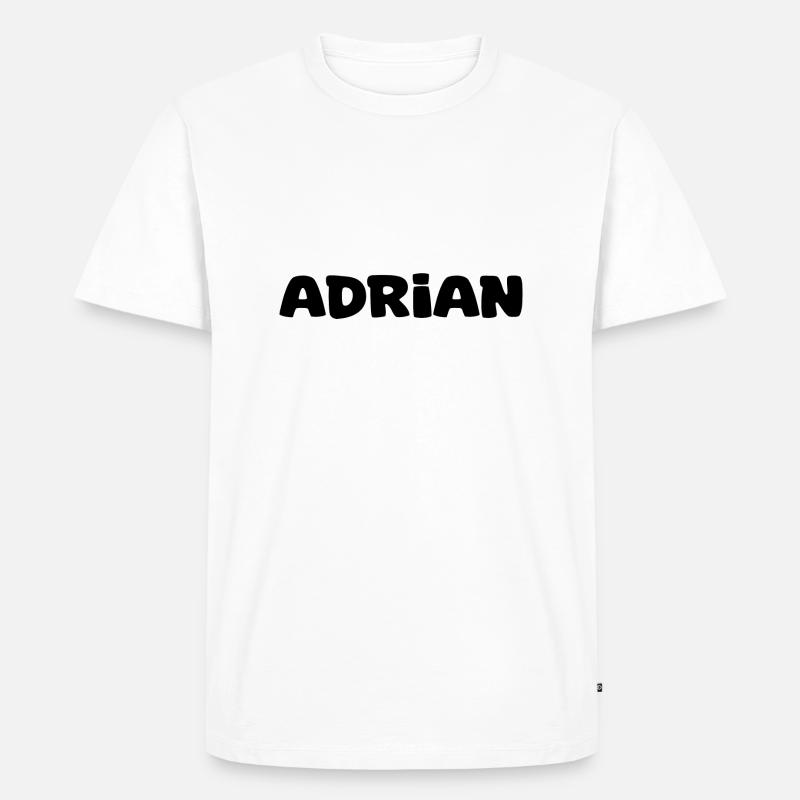Name - Adrian - Männer Premium Bio T-Shirt - Weiß