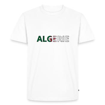 Drapeau Algérie - T-shirt Premium bio Homme - blanc - Devant - Nico (187cm)