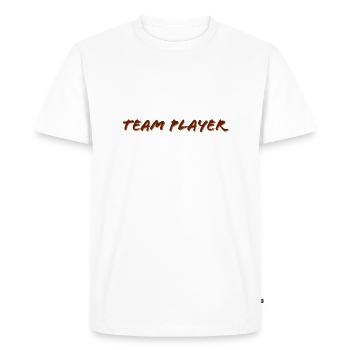 d’équipe - T-shirt Premium bio Homme - blanc - Devant - Nico (187cm)