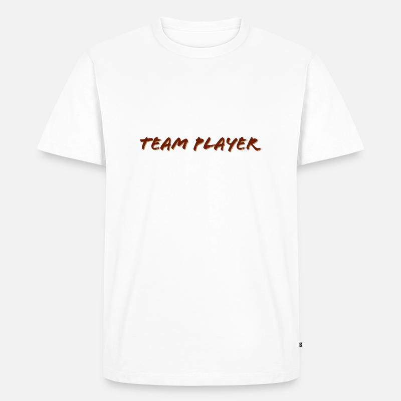 Team Player - Männer Premium Bio T-Shirt - Weiß