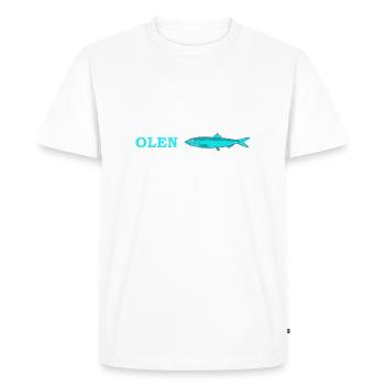 Je suis hareng. - T-shirt Premium bio Homme - blanc - Devant - Nico (187cm)