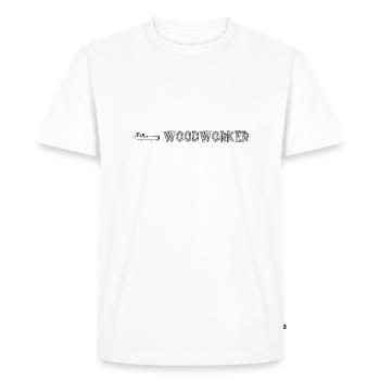woodworker - Men's Premium Organic T-Shirt - white - Front - Nico (187cm)