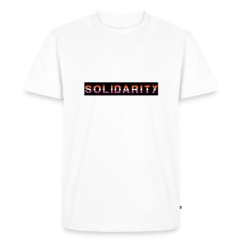 Solidarité lesbienne - T-shirt Premium bio Homme - blanc - Devant - Nico (187cm)