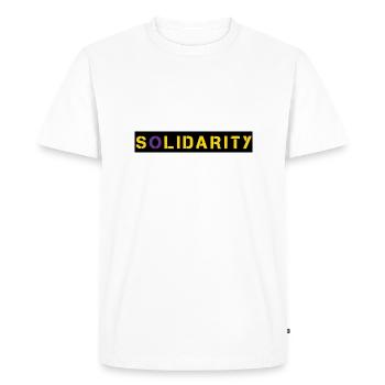 solidarité intersexuée - T-shirt Premium bio Homme - blanc - Devant - Nico (187cm)