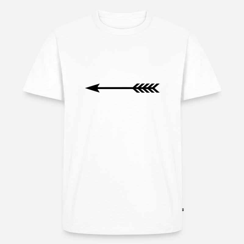 pfeil links - Männer Premium Bio T-Shirt - Weiß