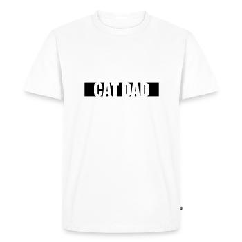 Conception de bande de papa de chat - T-shirt Premium bio Homme - blanc - Devant - Nico (187cm)