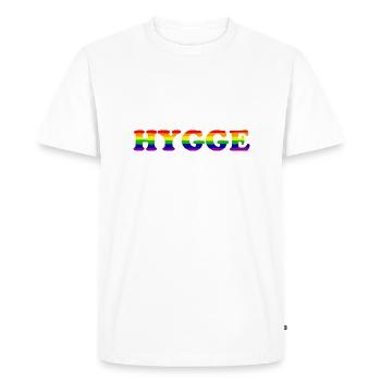 Hygge - Tradition danoise - Attitude à l’égard de la vie - Nice - T-shirt Premium bio Homme - blanc - Devant - Nico (187cm)