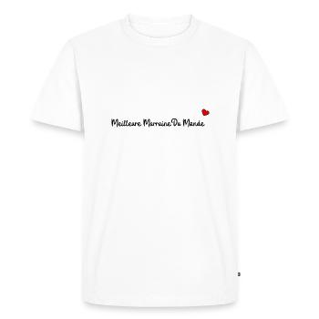 Meilleure marraine du monde - T-shirt Premium bio Homme - blanc - Devant - Nico (187cm)