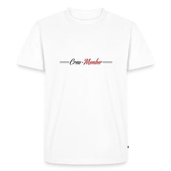 Crew Member - Men's Premium Organic T-Shirt - white - Front - Nico (187cm)