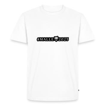 Malle 2025 - T-shirt Premium bio Homme - blanc - Devant - Nico (187cm)