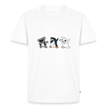 Dabbing Dab Koala Bear Penguin Rabbit Bunny - Men's Premium Organic T-Shirt - white - Front - Nico (187cm)