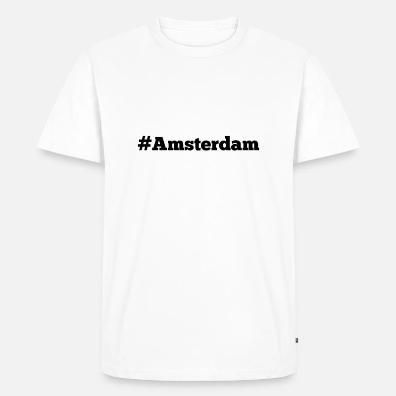 #Amsterdam - Männer Premium Bio T-Shirt - Weiß