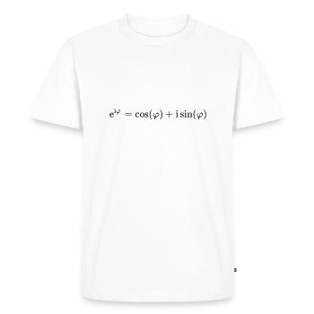 L'identité d'Euler - T-shirt Premium bio Homme - blanc - Devant - Nico (187cm)
