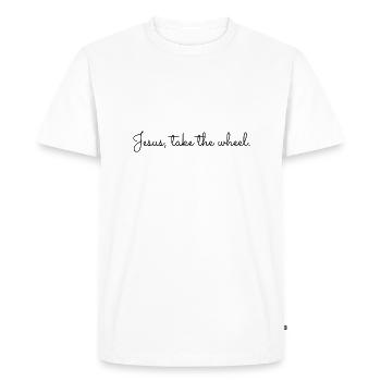 Jésus, Take The Wheel - Chrétiens De Foi Dicton - T-shirt Premium bio Homme - blanc - Devant - Nico (187cm)