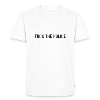 fuck the police flic - T-shirt Premium bio Homme - blanc - Devant - Nico (187cm)