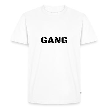ENGRENAGE - T-shirt Premium bio Homme - blanc - Devant - Nico (187cm)