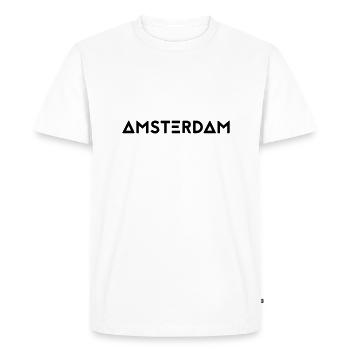 AMSTERDAM - T-shirt Premium bio Homme - blanc - Devant - Nico (187cm)