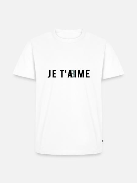 JE T'AbIME - T-shirt Premium bio Homme - blanc
