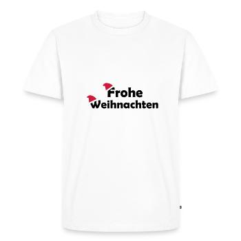Joyeux Noël - T-shirt Premium bio Homme - blanc - Devant - Nico (187cm)