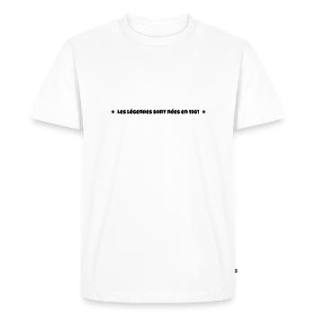 Les légendes sont nées en 1981 - T-shirt Premium bio Homme - blanc - Devant - Nico (187cm)