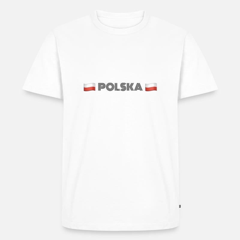 POLSKA - Männer Premium Bio T-Shirt - Weiß