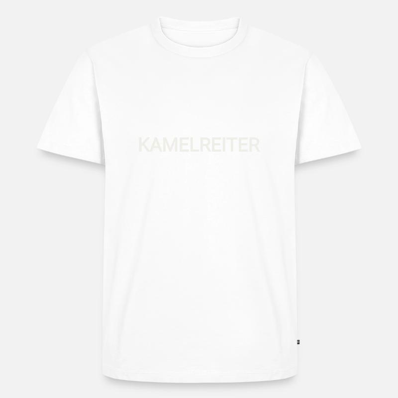 Kamelreiter - Männer Premium Bio T-Shirt - Weiß