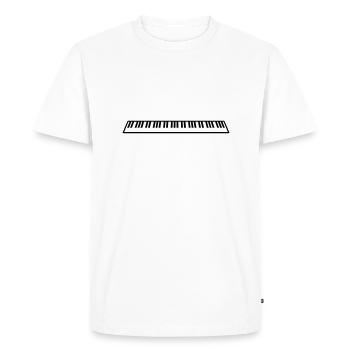Piano Piano Playing Classical Music Instrument - Men's Premium Organic T-Shirt - white - Front - Nico (187cm)