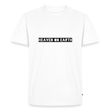 Heaven on earth - Men's Premium Organic T-Shirt - white - Front - Nico (187cm)