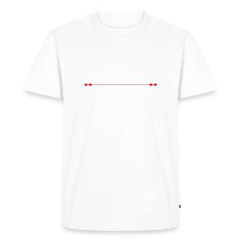 design red line - Men's Premium Organic T-Shirt - white - Front - Nico (187cm)