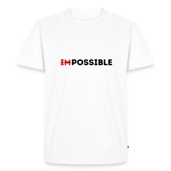 Impossible sport muscu musculation fitness - T-shirt Premium bio Homme - blanc - Devant - Nico (187cm)