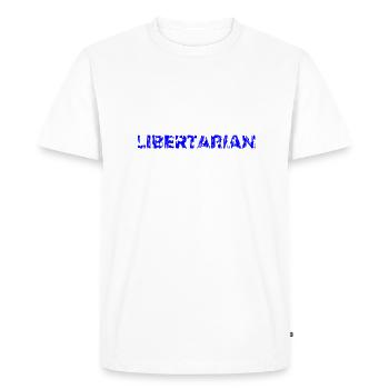 Libertaire - T-shirt Premium bio Homme - blanc - Devant - Nico (187cm)