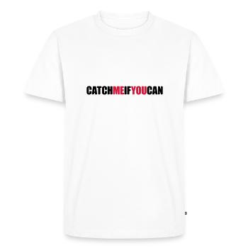 Rapide Catch Me - T-shirt Premium bio Homme - blanc - Devant - Nico (187cm)